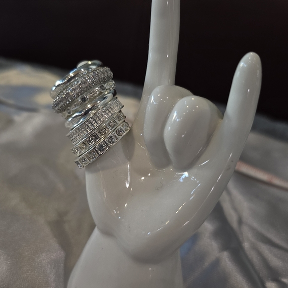 Assortment Of Silver Rings - Size 10 - Picture 7 of 7